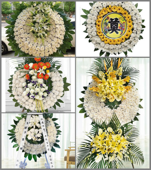 湖南邵阳洞口县竹市镇曲塘村花圈速递